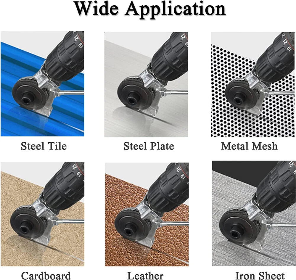 Metal Plate Cutting Machine Drill Bit Accessory Electric Drill Scissors Cutter for Iron White Board Steel Copper Aluminum Durable Titanium Alloy Safe Precision Cutting