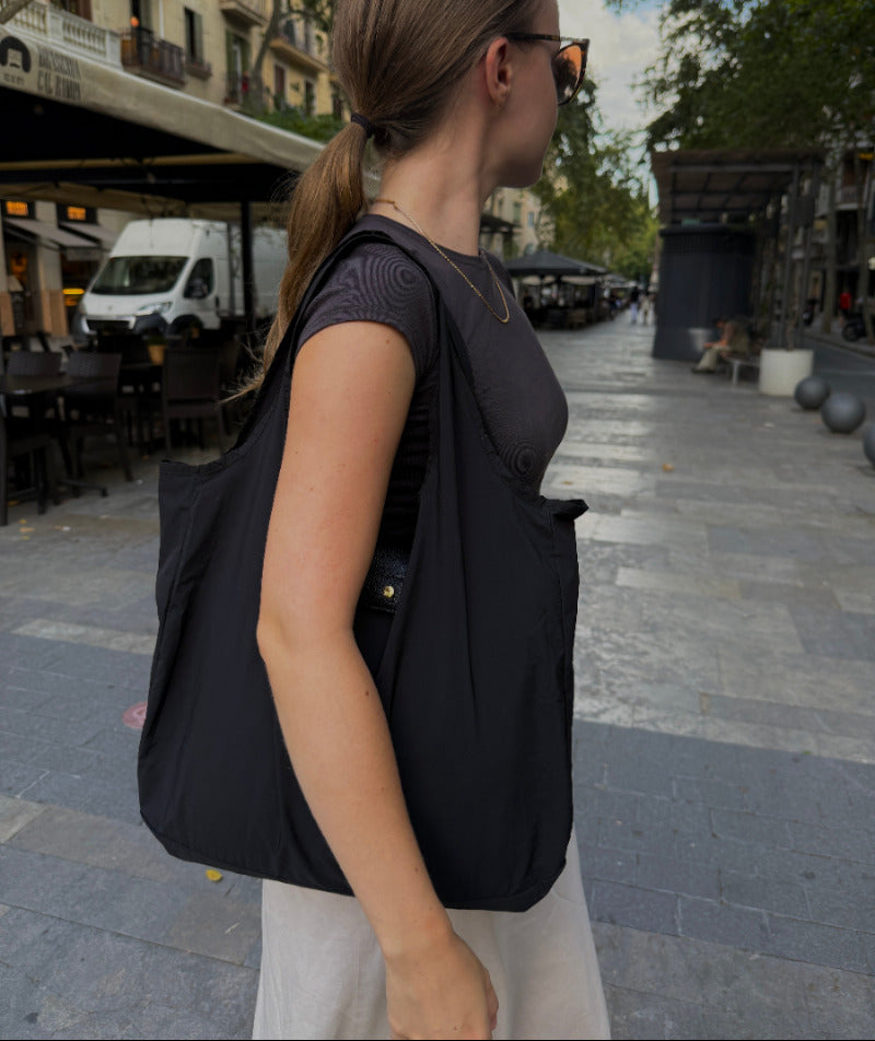 Keychain Reusable Shopping Bag — Large Capacity Nylon Tote, Portable Handheld & Shoulder Eco Bag