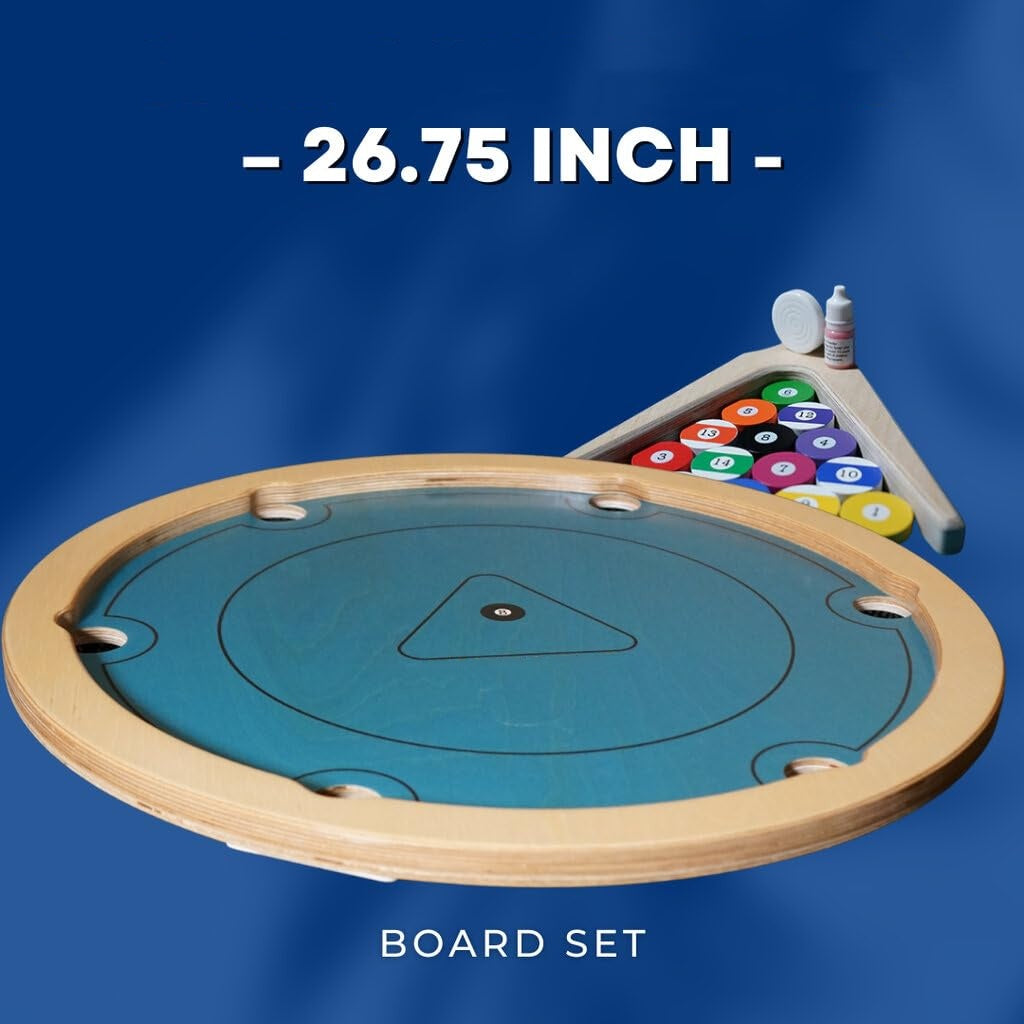 Rotating Finger Pool™ – Wooden Tabletop 8-Ball Game