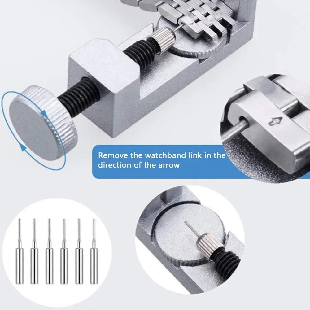 Watch Repair Tool Kit - Watch Battery Replacement & Strap Disassembly Tools, Case Opener, Spring Bar & Pin Remover`