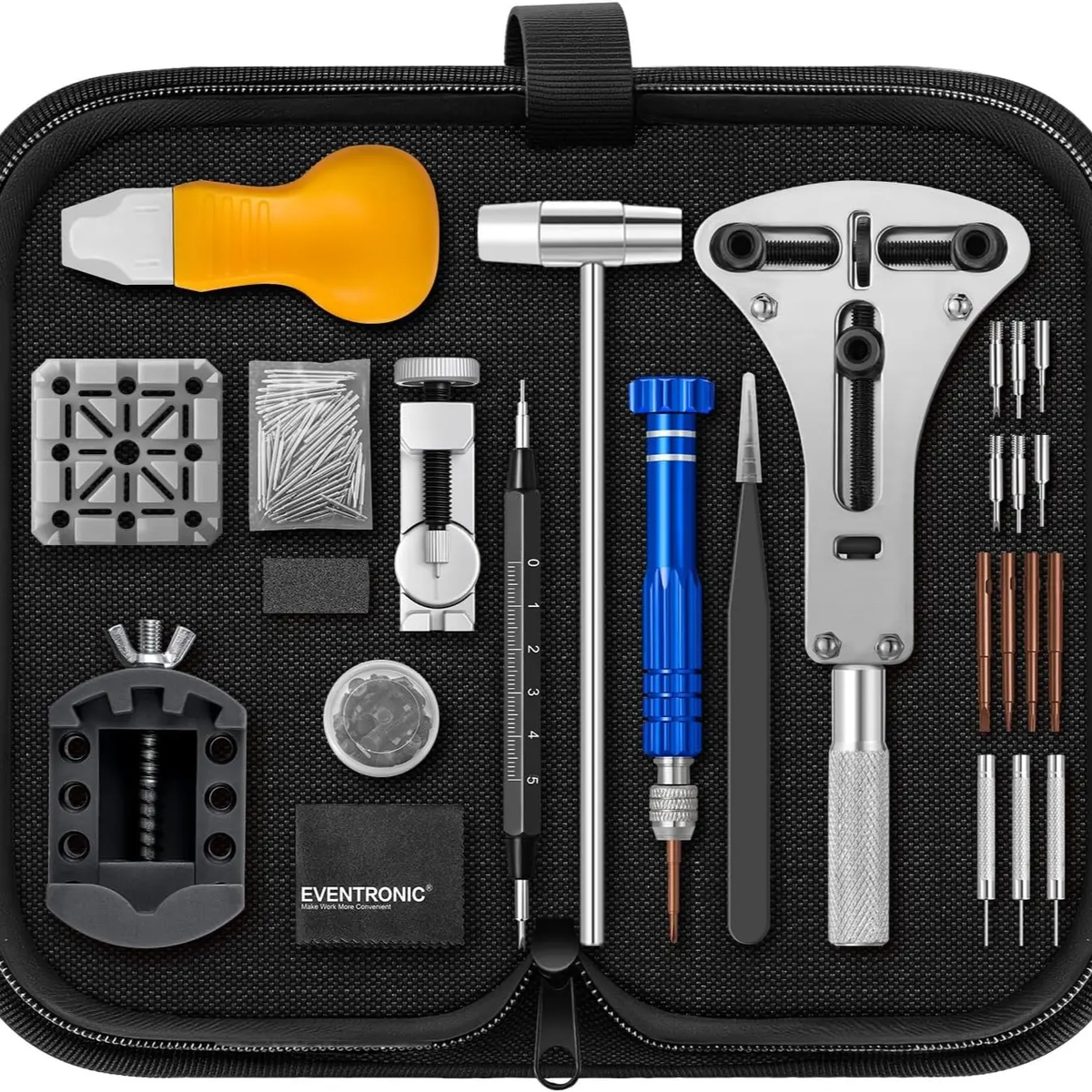 Watch Repair Tool Kit - Watch Battery Replacement & Strap Disassembly Tools, Case Opener, Spring Bar & Pin Remover`