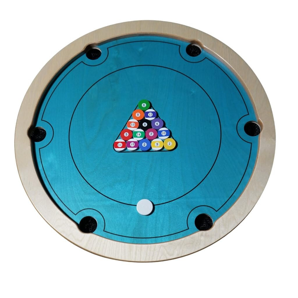 Rotating Finger Pool™ – Wooden Tabletop 8-Ball Game