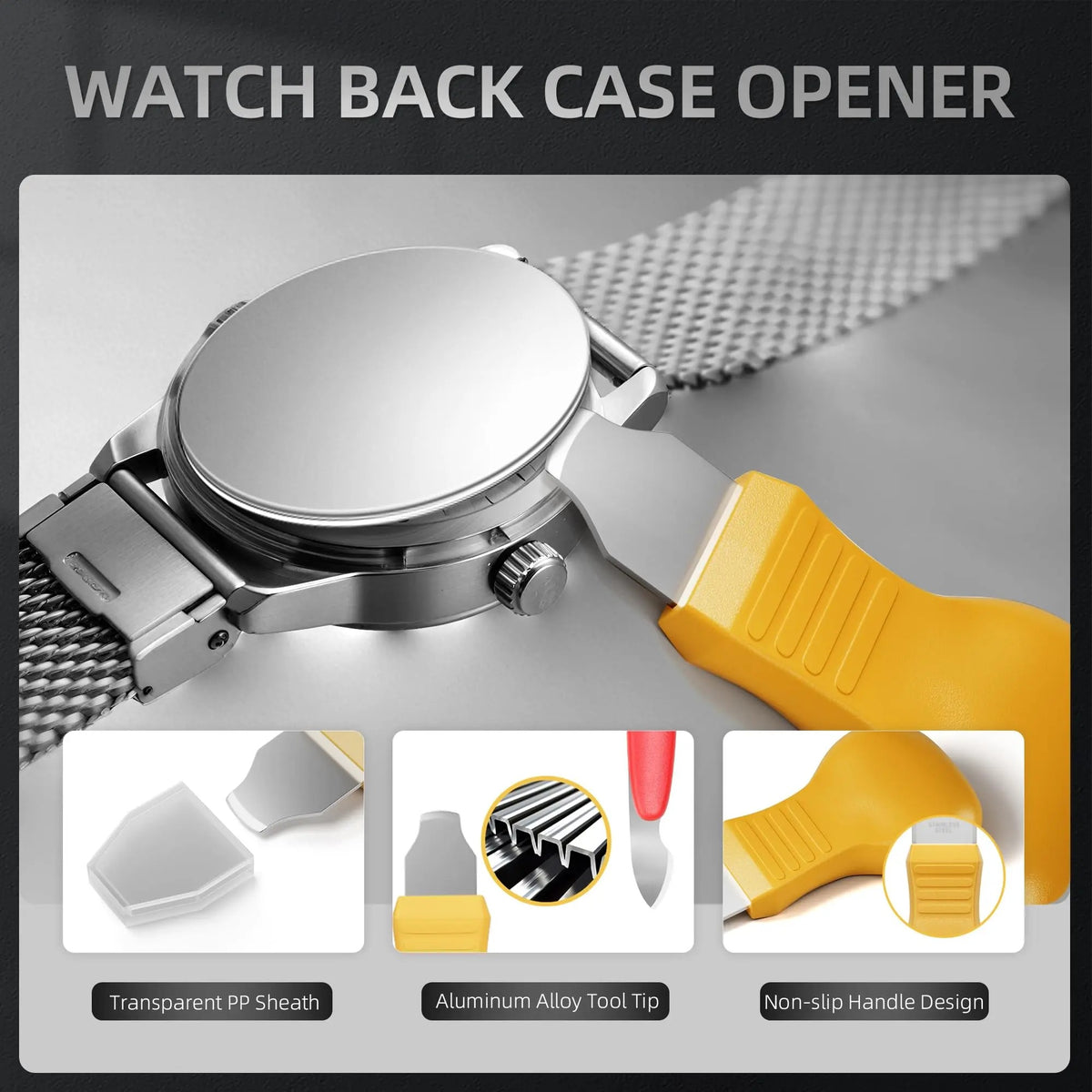 Watch Repair Tool Kit - Watch Battery Replacement & Strap Disassembly Tools, Case Opener, Spring Bar & Pin Remover`