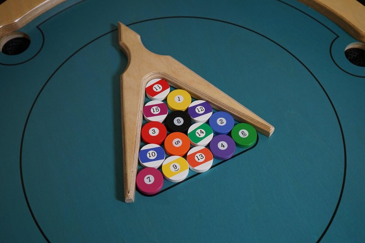 Rotating Finger Pool™ – Wooden Tabletop 8-Ball Game