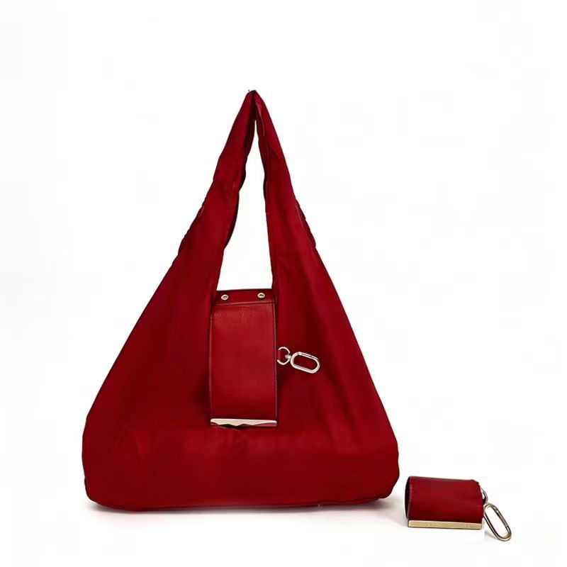 Keychain Reusable Shopping Bag — Large Capacity Nylon Tote, Portable Handheld & Shoulder Eco Bag