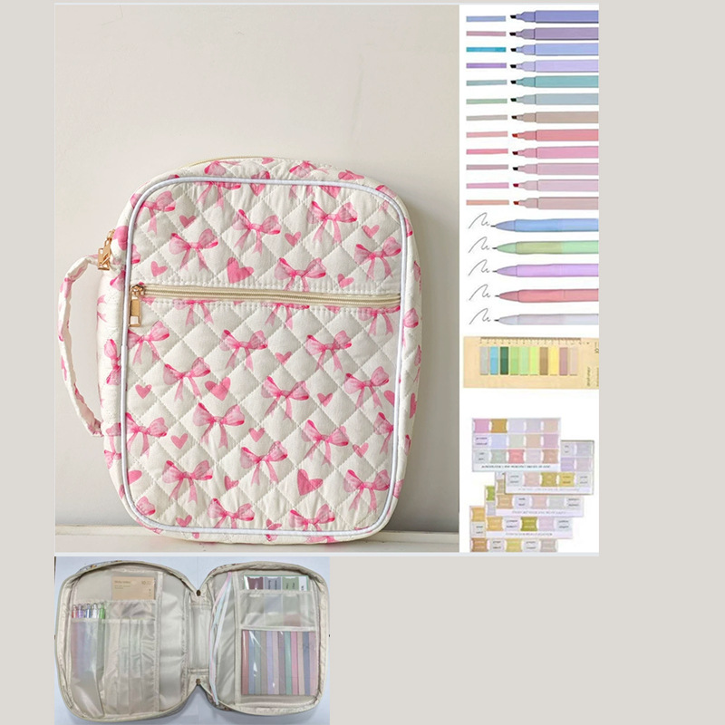【Your Exclusive Discount】Bible Cover Case for Women Large Bible Bag, Bible Study Supplies Journaling Kit Quilted Church Bag with Handle, Puffer Carrying Case w/Tabs Accessories Easter Mothers Day Christian Gifts for Women Mom