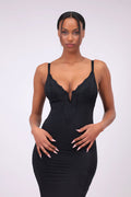 Built-In Shapewear Sexy Lace Maxi Dress.