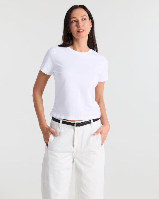 Short Sleeve Classic Crop T-Shirt