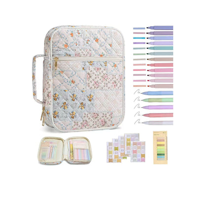【Your Exclusive Discount】Bible Cover Case for Women Large Bible Bag, Bible Study Supplies Journaling Kit Quilted Church Bag with Handle, Puffer Carrying Case w/Tabs Accessories Easter Mothers Day Christian Gifts for Women Mom