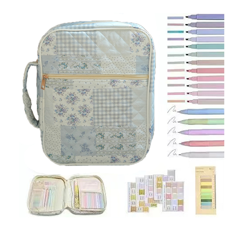 【Your Exclusive Discount】Bible Cover Case for Women Large Bible Bag, Bible Study Supplies Journaling Kit Quilted Church Bag with Handle, Puffer Carrying Case w/Tabs Accessories Easter Mothers Day Christian Gifts for Women Mom
